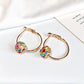 ins color crystal ball earrings retro fashion color diamond ball earrings earrings earrings