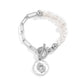 Jewelry Retro Metal Portrait Tag Bracelet Femininity Cold Rice Grain Imitation Pearl Hand Jewelry