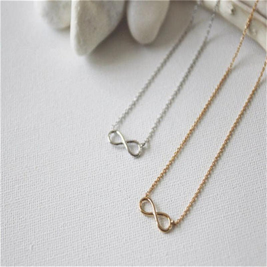 Jewelry Simple Lucky 8 Necklace Clavicle Chain Necklace Women
