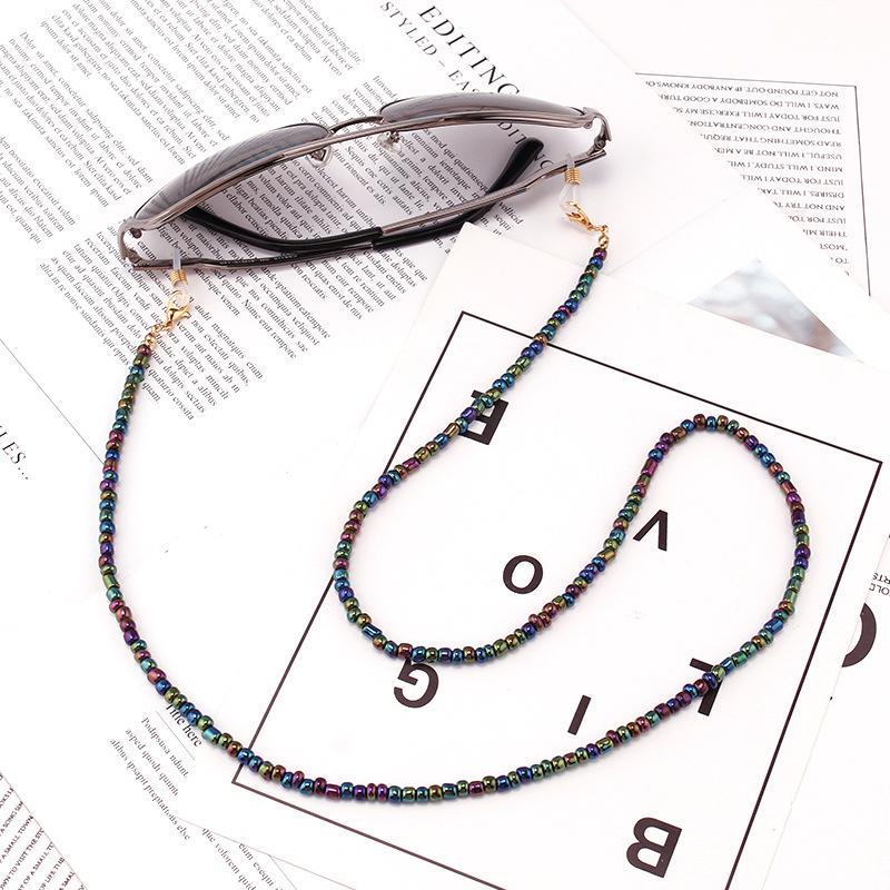 Jewelry multifunctional glass rice bead glasses fixed rope ladies mask mask dual-use chain