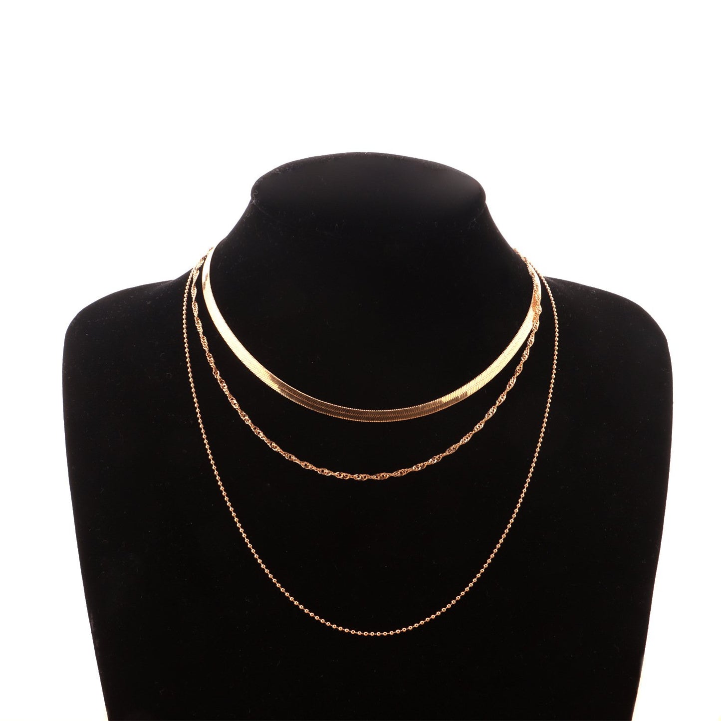 Jewelry Snake Bone Beads Multilayer Necklace Female Simple Fashion Personality Alloy Necklace