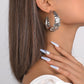 E1957 Frosty Metal Geometric Earrings Glossy Bump Irregular Fashion Earrings Exaggerated Earrings