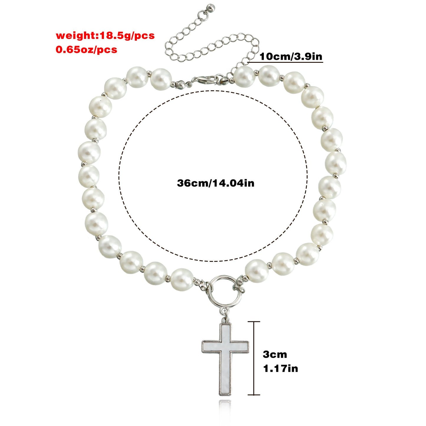 Jewelry mix and match beaded necklace shell beads cross mother of pearl necklace hot girl sweater chain high sense
