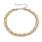 Jewelry Punk Mixed Color Snake Bone Chain Woven Necklace Trend Metal Texture Geometric Necklace