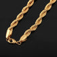 Men's Personality Fashion Gold Necklace Twist Chain Simple Versatile Items Jewelry