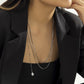 Jewelry cold metal snake bone chain multi-layer necklace female simple special-shaped imitation pearl necklace