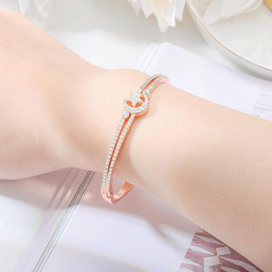 Fashion Star Moon Full Diamond Bracelet Niche Design Popular Bracelet Jewelry