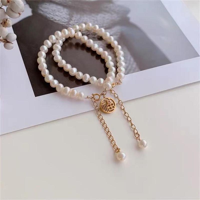 Pearl tassel Xiaofu brand bracelet high-end indifferent ins niche design does not fade girlfriends jewelry