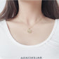 Fun Retro Portrait Gold Coin Necklace Sweater Chain Temperament Simple Design Sense Street Clavicle Chain Female