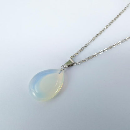 Clothing Accessories Necklace Simple Water Drop Necklace Clavicle Chain Natural Stone Pendant With Chain