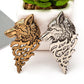Retro Jewelry Personality Fashion Men's Suit Collar Pin Buckle Domineering Wolf Head Brooch Pin Collar