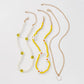 N9524 Bohemian Ethnic Necklace Rice Bead Flower Smile Face Creative Necklace Fashion Simple Necklace