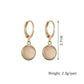 Fashion personality earrings female retro ethnic jelly color earrings French simple earrings