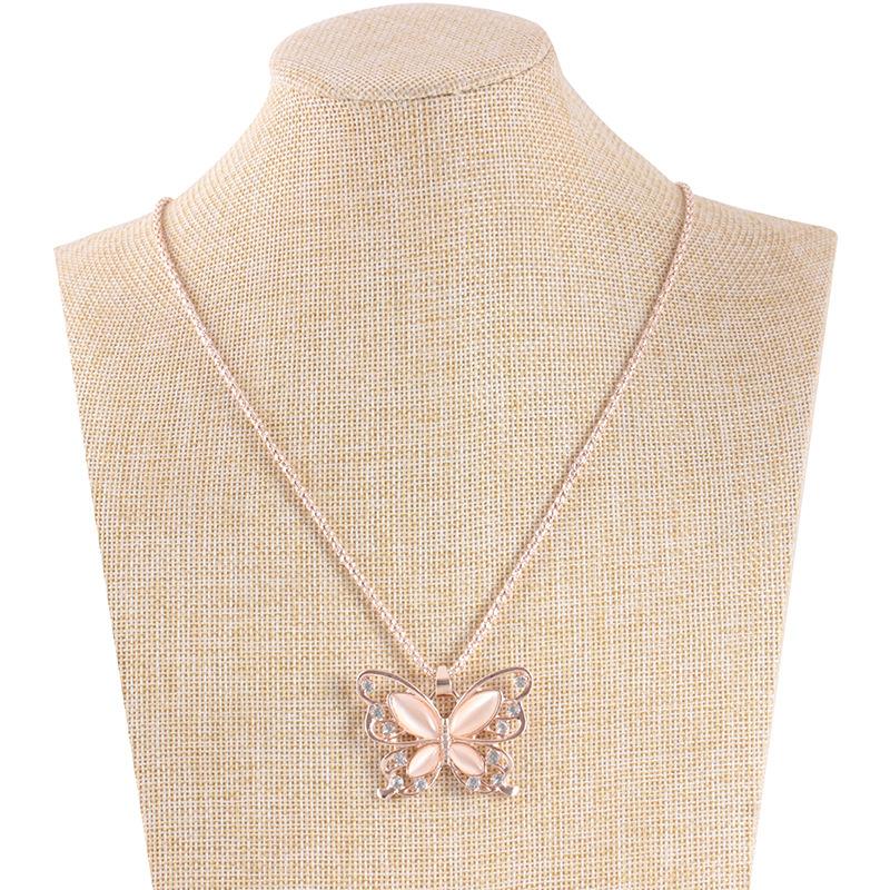 Fashion Butterfly Necklace Creative Animal Pendant Personality Simple Diamond Jewelry