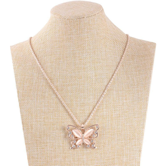 Fashion Butterfly Necklace Creative Animal Pendant Personality Simple Diamond Jewelry