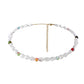 Fashion Geometric Pearl Glass Necklace Bohemian Personality Elegant Clavicle Necklace Female