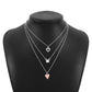 N114ikTok Back Decoration Simple Thin Chain Necklace Pearl Love Drip Oil Fashion Necklace Female