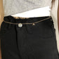 Simple ins cold fishtail waist chain feminine trendy geometric metal single layer body chain