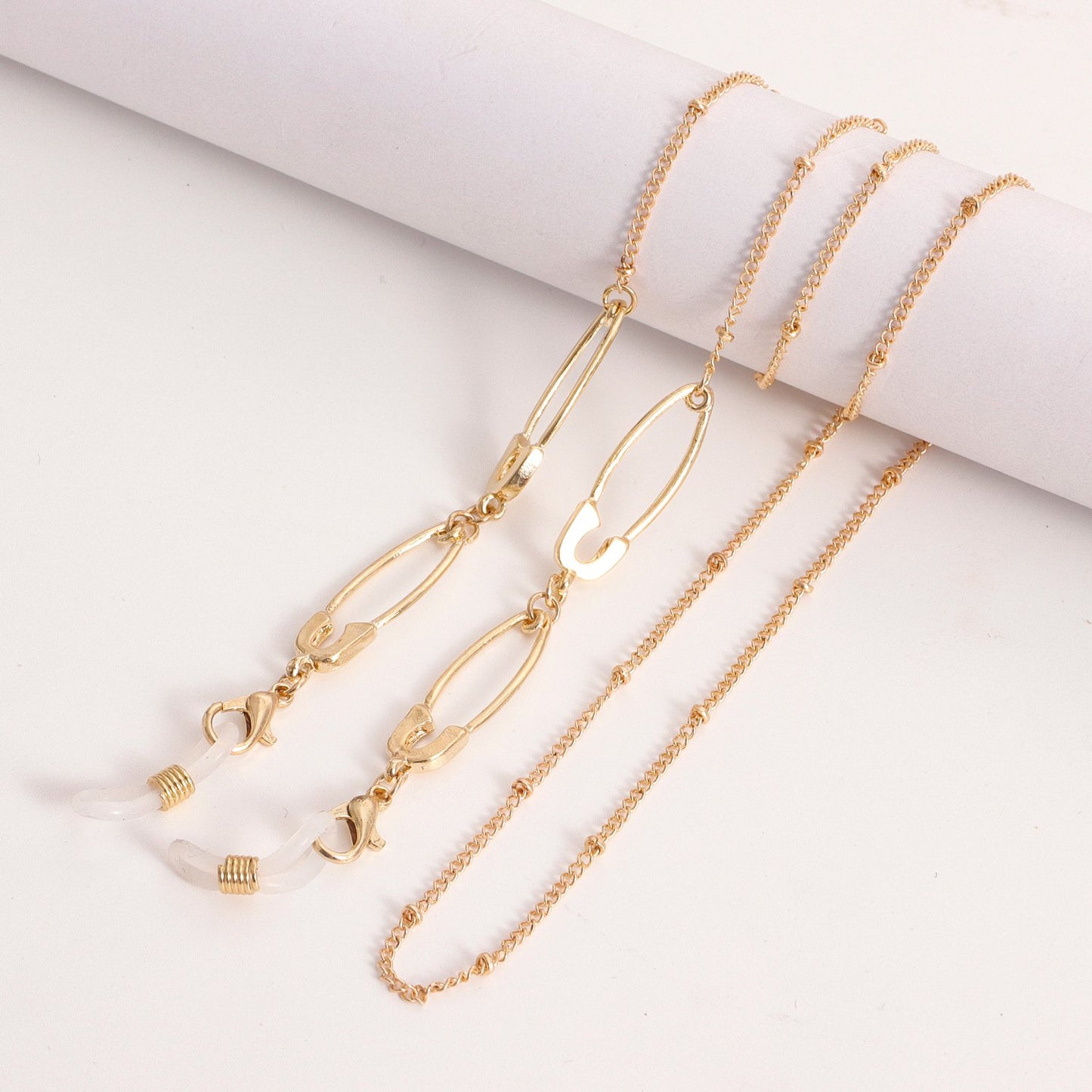 Mask hanging chain glasses chain love five-pointed star butterfly mask chain leaf metal glasses chain