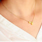 Fashion Jewelry Simple Peach Heart Shaped Letter Necklace Temperament Versatile Letter Love Clavicle Chain Necklace