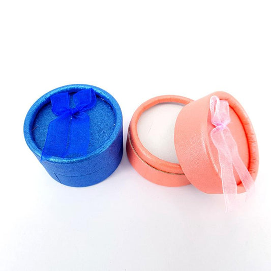 Heaven and Earth Cover Bow Knot Paper Ring Box Round Box Exquisite Jewelry Paper Box Gift Pendant Box