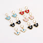 Jewelry ins color butterfly devil's eye pendant earrings female earrings high-end niche earrings