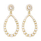 E1678 French light luxury retro simple pearl earrings rhinestone temperament personality niche design earrings