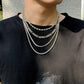 Hip-hop trendy cool street shot metal snake bone chain men's necklace set fashion geometric collarbone necklace