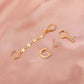 Retro star chain integrated ear clip set alloy diamond letter earrings 4 pieces without pierced earrings
