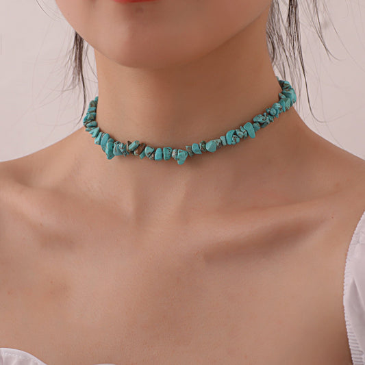 Jewelry Irregular Turquoise Necklace Necklace Women's Popular Handmade Personality Necklace