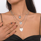 N1667 Stacked Hip-Hop Necklace Women's Brand Love Micro-inlaid Temperament Geometric Clavicle Necklace