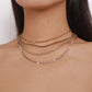 N1577 Simple Metal Stacked Necklace Rhinestone Twisted Snake Bone Chain Necklace Small Fashion Necklace