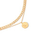Jewelry Round Geometric Queen Head Pendant Necklace Female Fashion Simple Temperament Double Layer Necklace