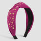 F5175 retro solid color knotted geometric headband round sequins personality simple and elegant pressure hair headband