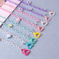 Candy Contrast Color Acrylic Mask Chain Anti-Le Soft Pottery Peach Heart Children's Glasses Chain Anti-lost Rope