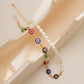 Jewelry Sweet Cool Creative Daisy Imitation Pearl Necklace Female Simple Color Beaded Necklace