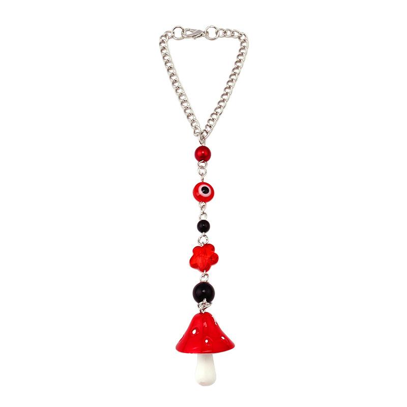 All-match devil's eye flower chain jewelry pendant mushroom pendant bag accessories multi-purpose