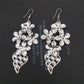 Multi-layer ice flower leaf earrings exaggerated earrings accessories