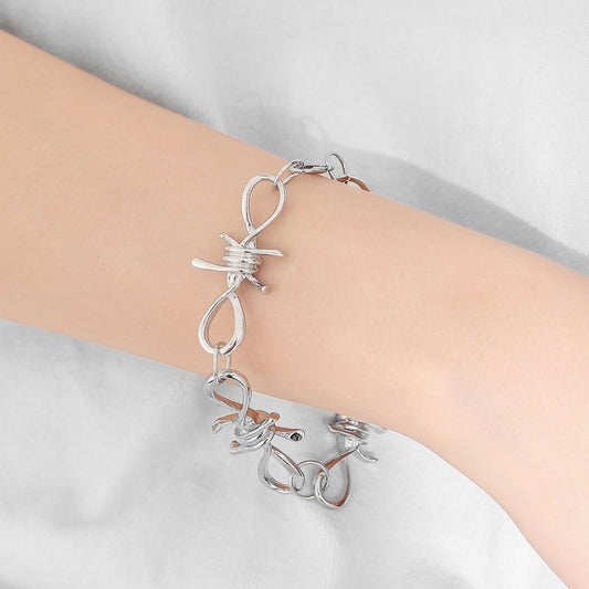 ins personality creative bracelet cold hip-hop prickly thorn bracelet jewelry