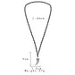 Fashion simple personality men's domineering stainless steel wolf tooth dagger handmade beaded necklace neck chain sweater chain