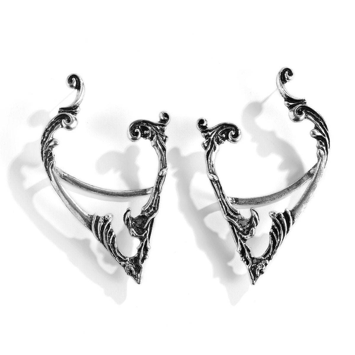 Jewelry sweet cool dark wild elf earrings retro creative Halloween outline ear clip female