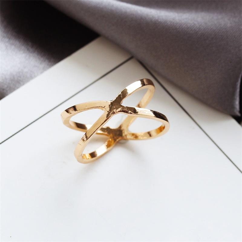 You of the Stars X Cross Three-dimensional Hollow Ring Jewelry One Yuan Female Joint Index Finger Ring