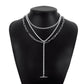 N1393 Jewelry Simple Twist Chain Long Exaggerated Necklace Hip Hop Small Retro Necklace Women