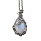 Explosive Jewelry Moonstone Necklace Female Pendant Retro Bohemian Leaf Rattan Accessories