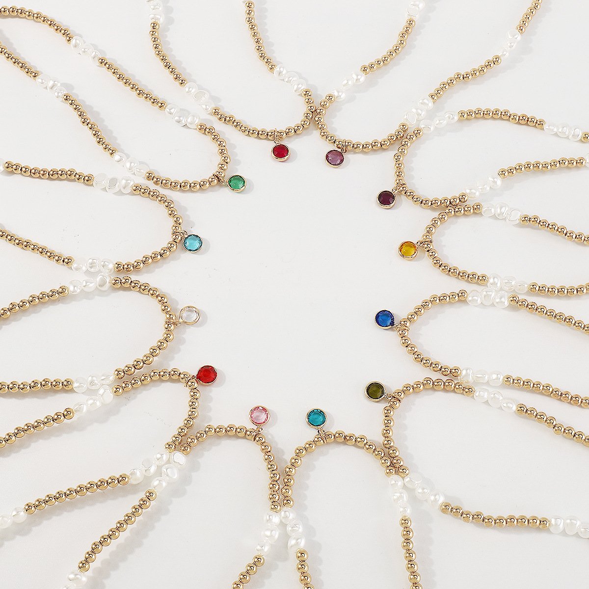 N154 Bohemian Ethnic Necklace CCB Beaded Leisure Vacation Necklace Simple Fashion Necklace Women
