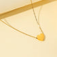 Niche light luxury titanium steel gold-plated glossy love pendant fashion simple all-match item heart-shaped necklace for women