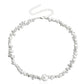 Jewelry Broken Silver Geometric Irregular Pearl Pendant Necklace Clavicle Chain Personality Trendy Cool Necklace