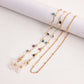 Glasses Jewelry Drip Oil Color Heart Geometric Flower Mask Accessories Glasses Chain Female