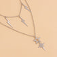 Lightning star stacked multi-layered necklace simple tassel trend clavicle chain set neck chain women's accessories