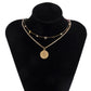 Jewelry Retro Claw Chain Pendant Necklace Ethnic Irregular Gravel Double-layer Chinese Character Necklace Female